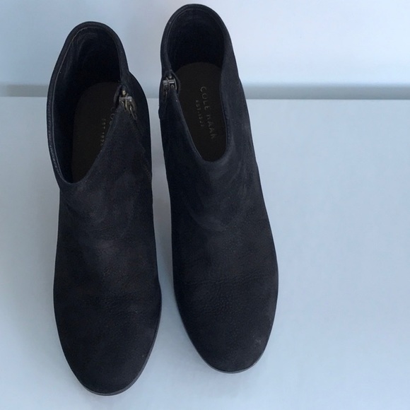 Cole Haan Bootie.  Excellent pre-worn condition.  Black Nubuck with ~3” heel. - Picture 3 of 8